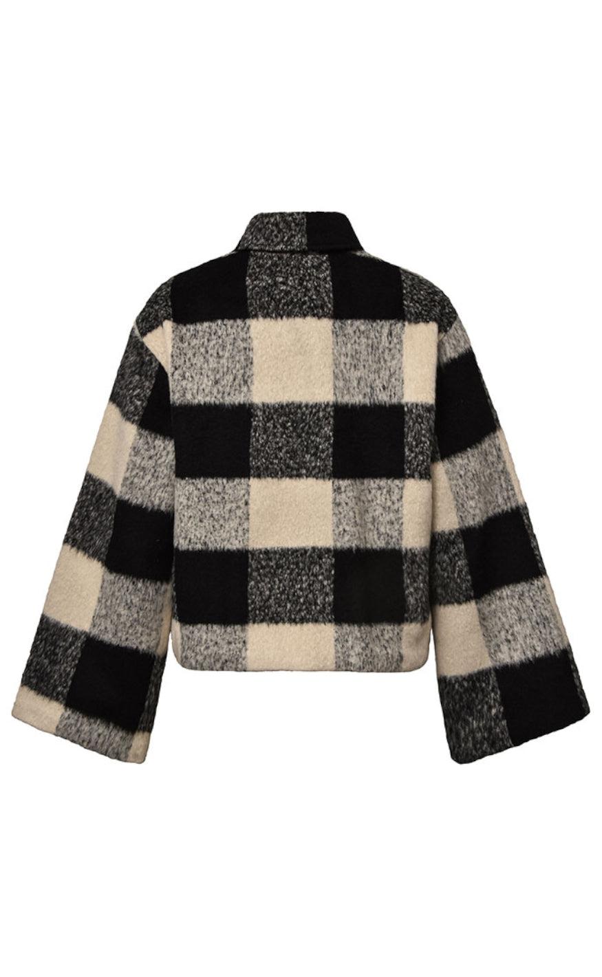Global Funk Jakke - Zora-G - Black Beige Check