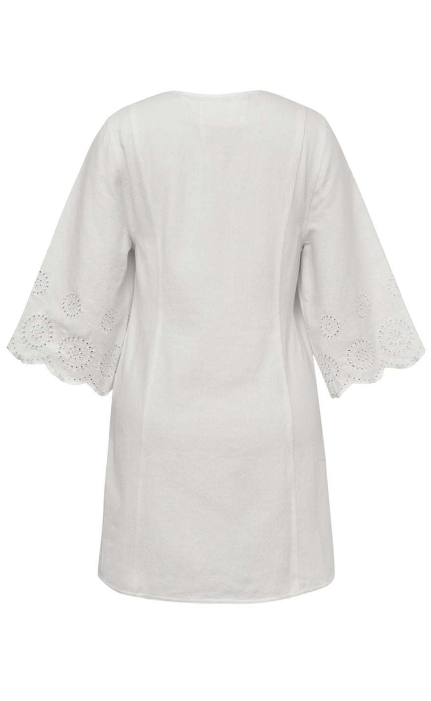 Global Funk Kjole - Antaja Scallop-G - White