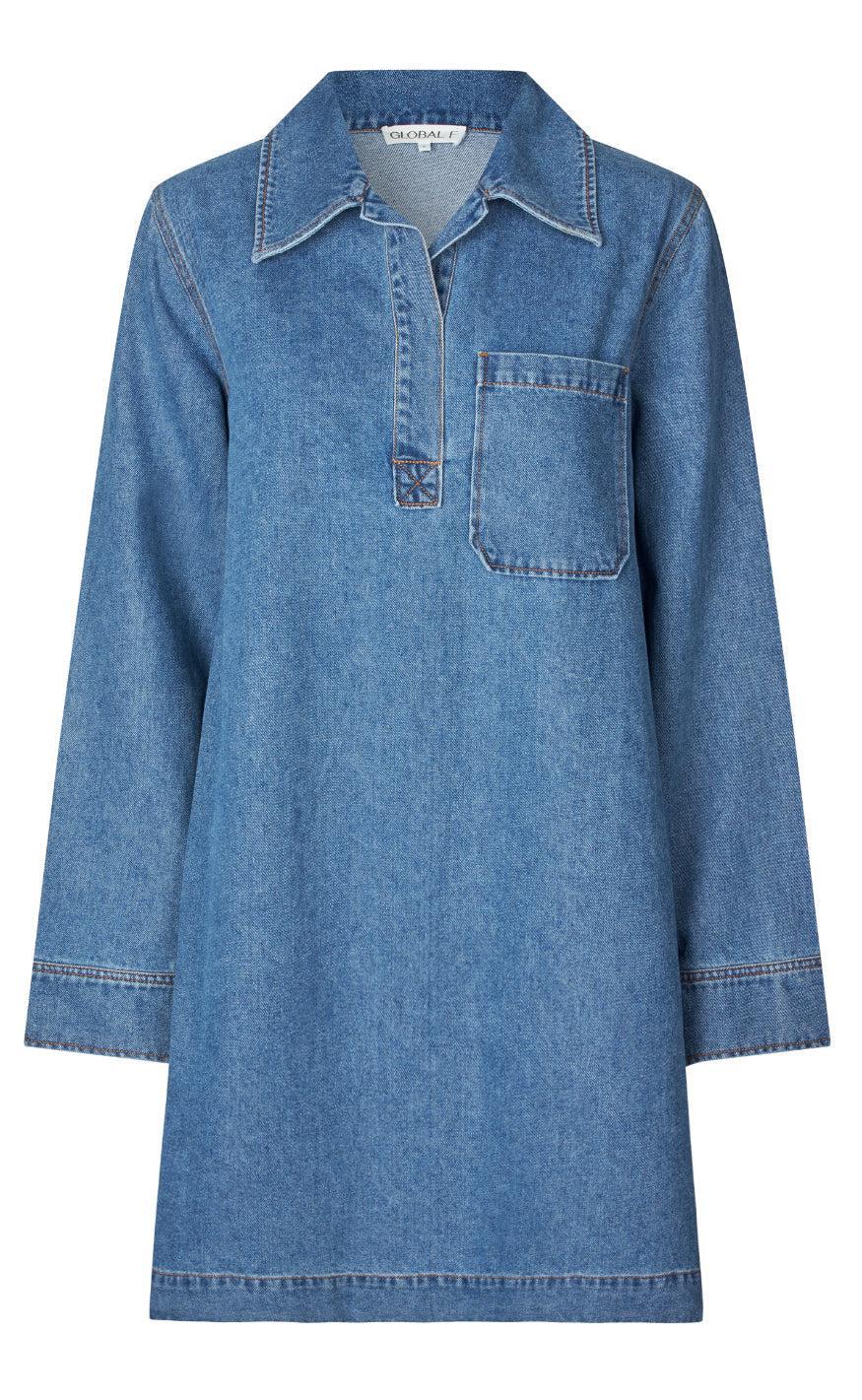 Global Funk Kjole - Fialeo-G - Mid Vintage Blue