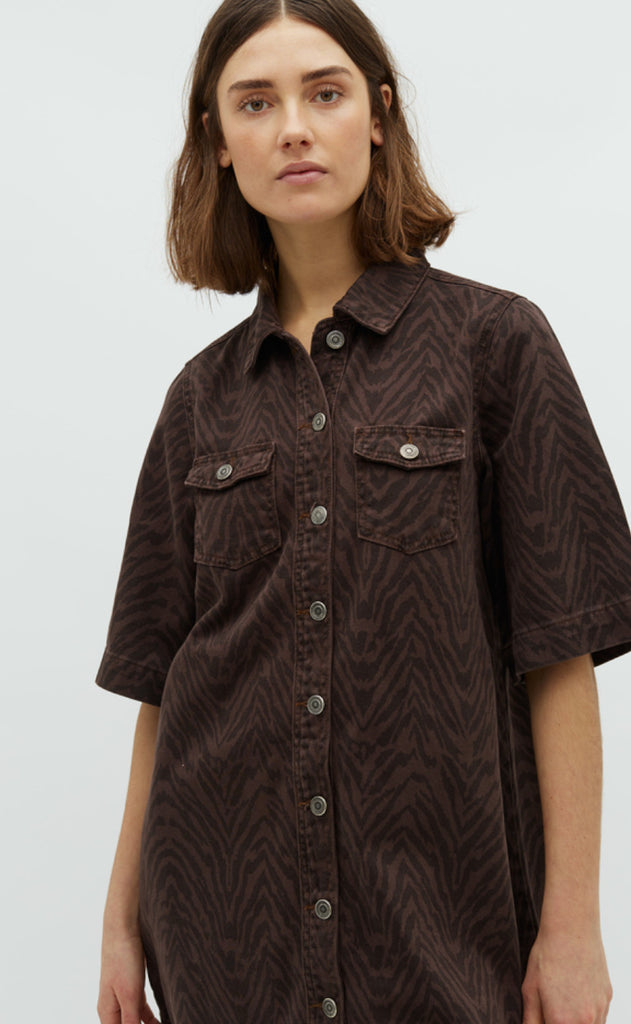 Global Funk Kjole - Mira-G - Brown Zebra Mist