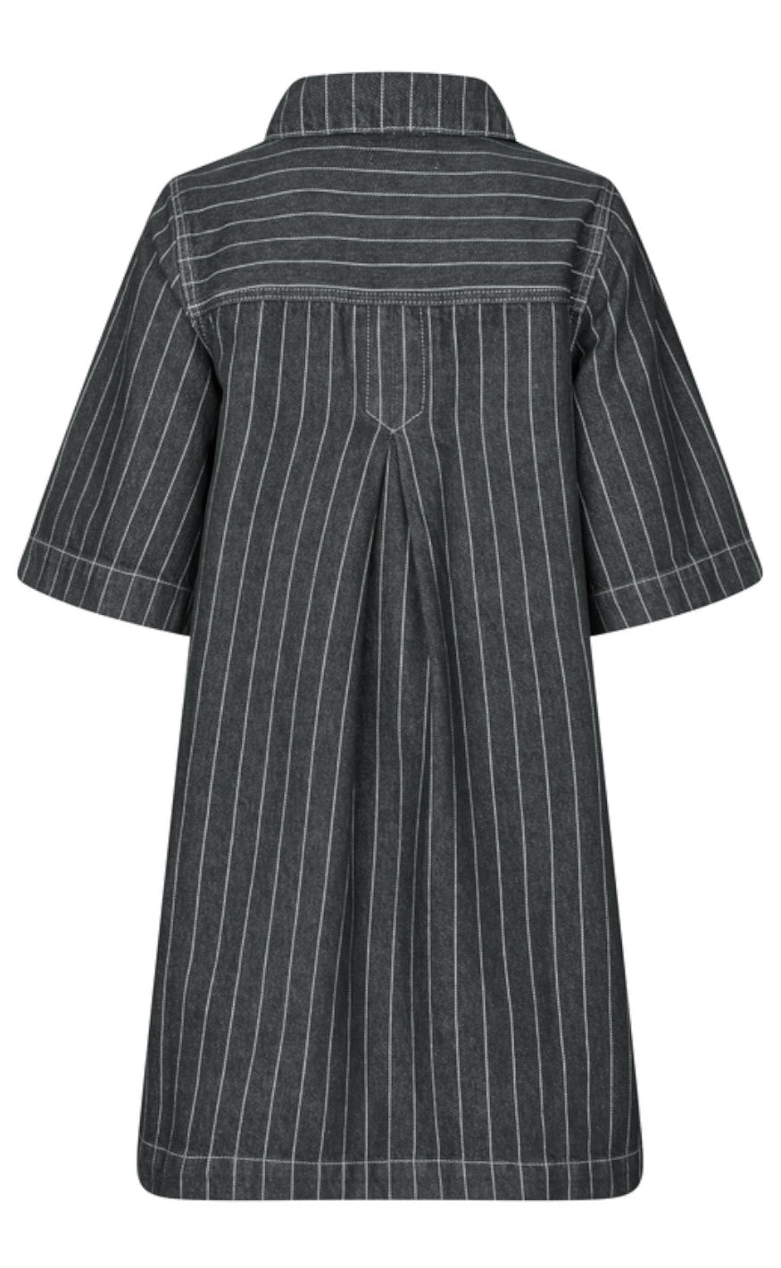 Global Funk Kjole - Mira-G - Dark Grey Pinstripe