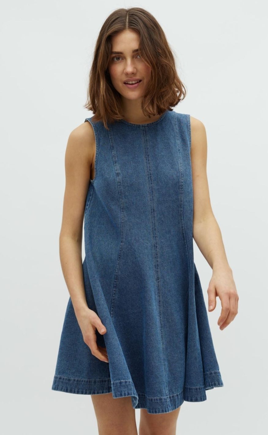 Global Funk Kjole - Rihann Peplum-G - Midt Vintage Brushing