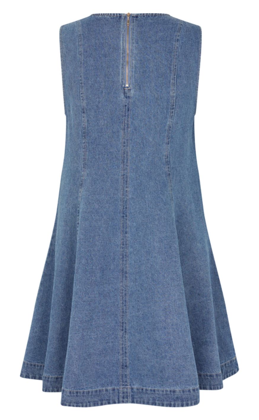 Global Funk Kjole - Rihann Peplum-G - Midt Vintage Brushing