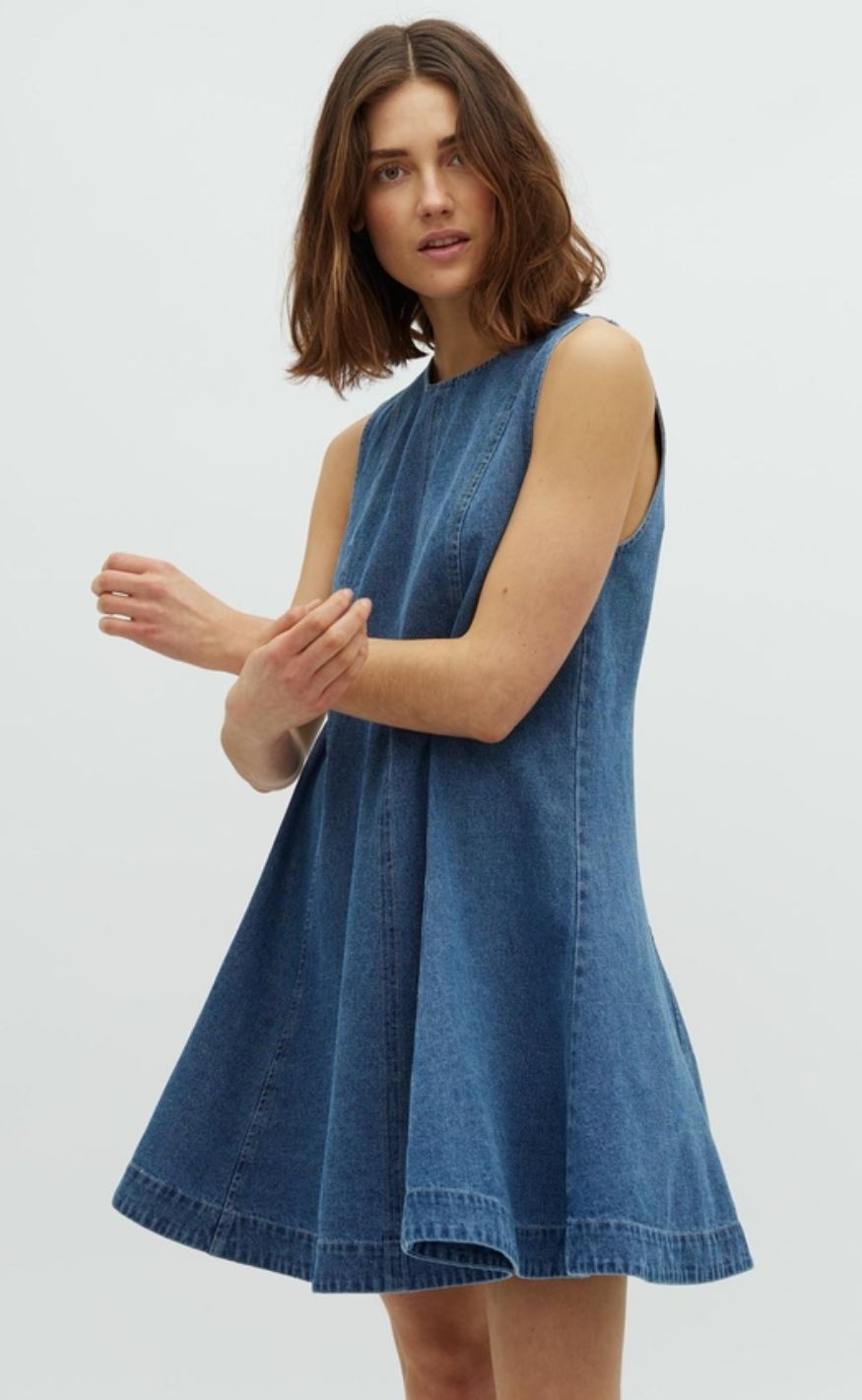 Global Funk Kjole - Rihann Peplum-G - Midt Vintage Brushing