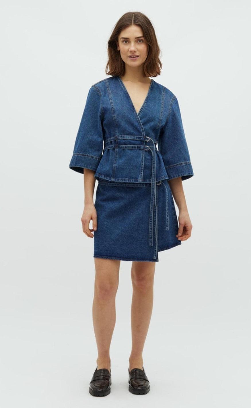 Global Funk Nederdel - Caja - Vintage Blue Wash