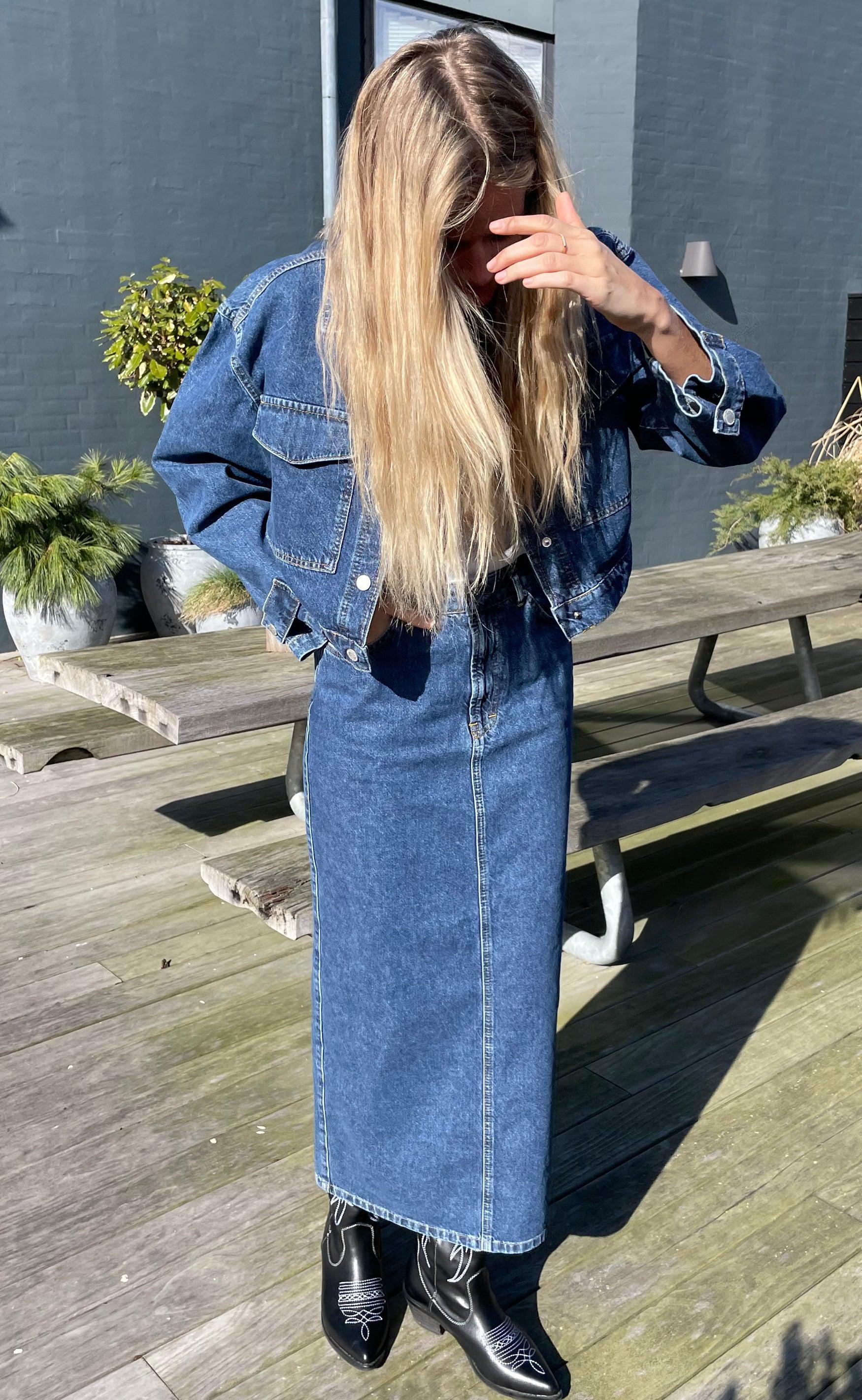 Global Funk Nederdel - Joance-G - Mid Vintage Blue