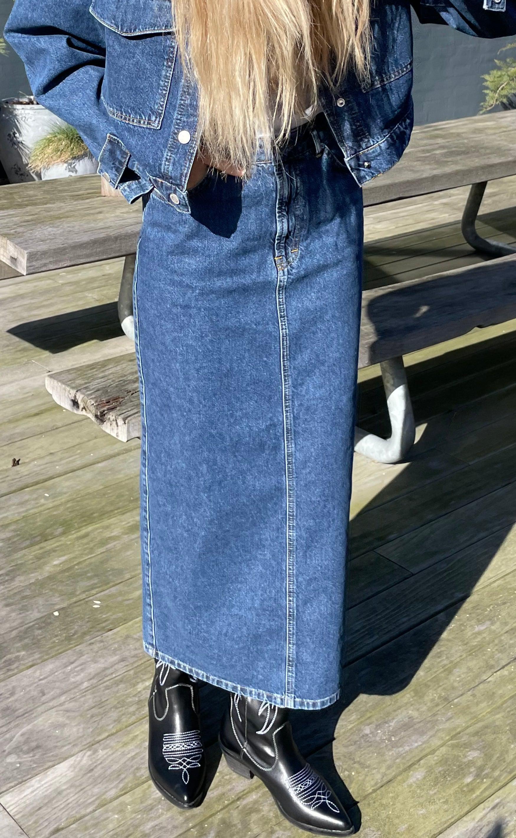 Global Funk Nederdel - Joance-G - Mid Vintage Blue
