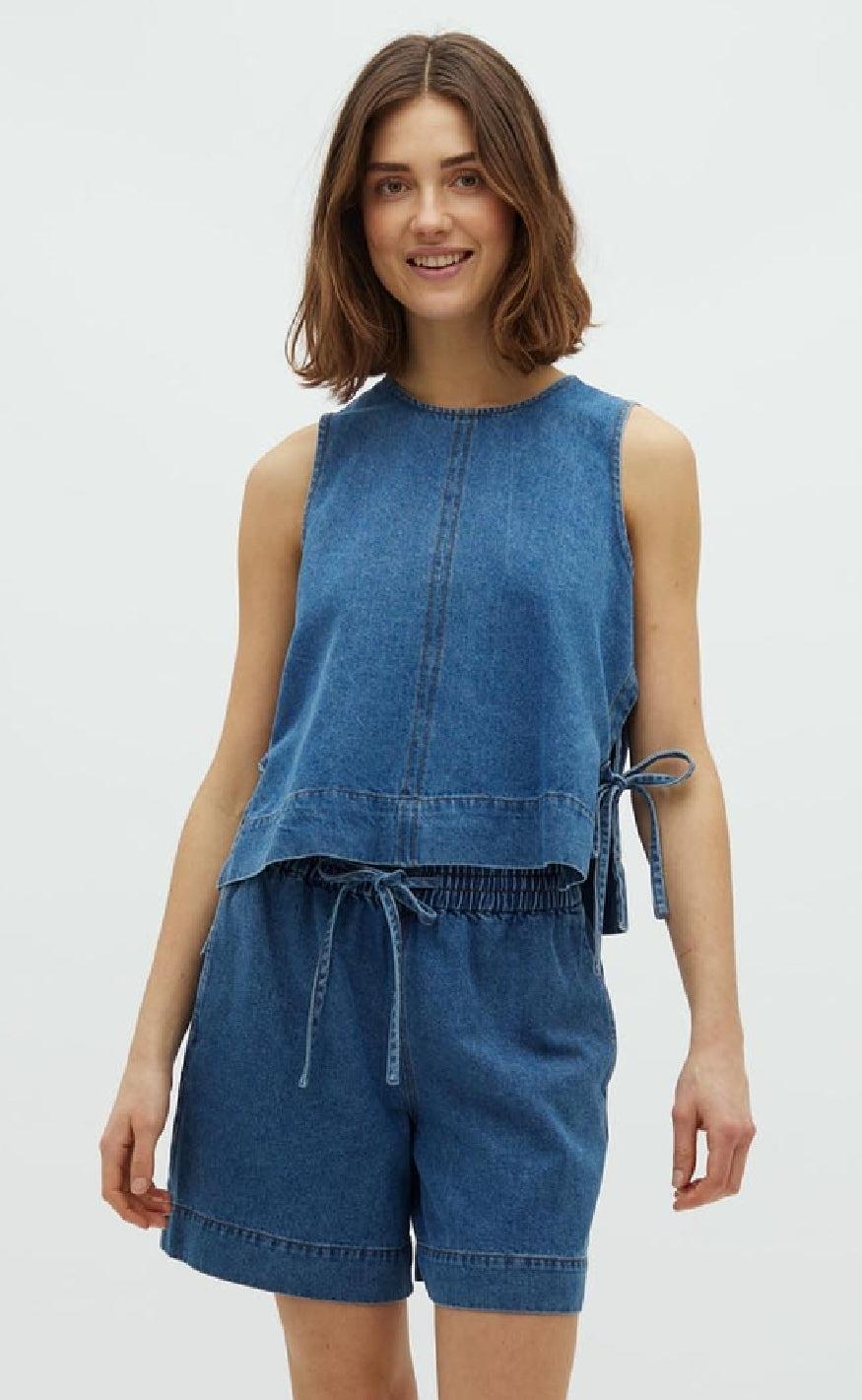 Global Funk Top - Ribba - Mid Vintage Blue