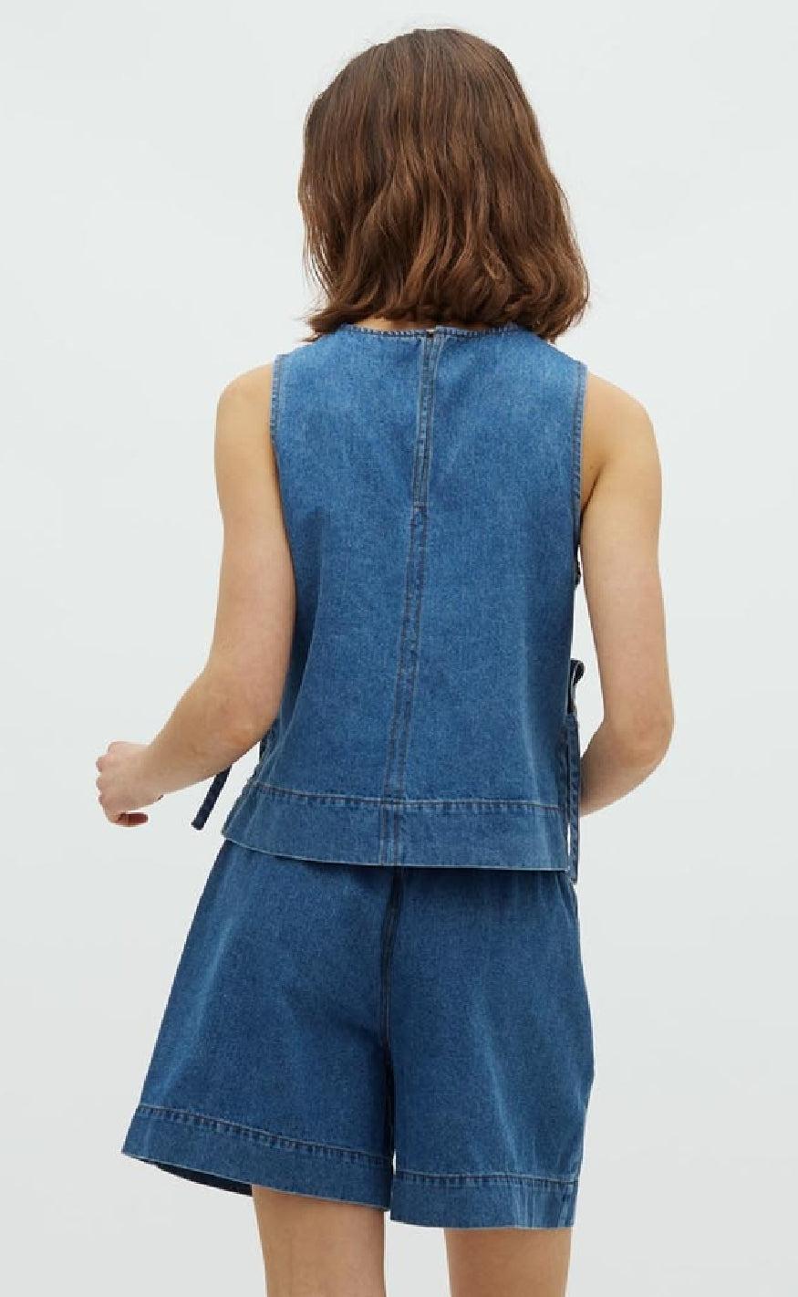 Global Funk Top - Ribba - Mid Vintage Blue