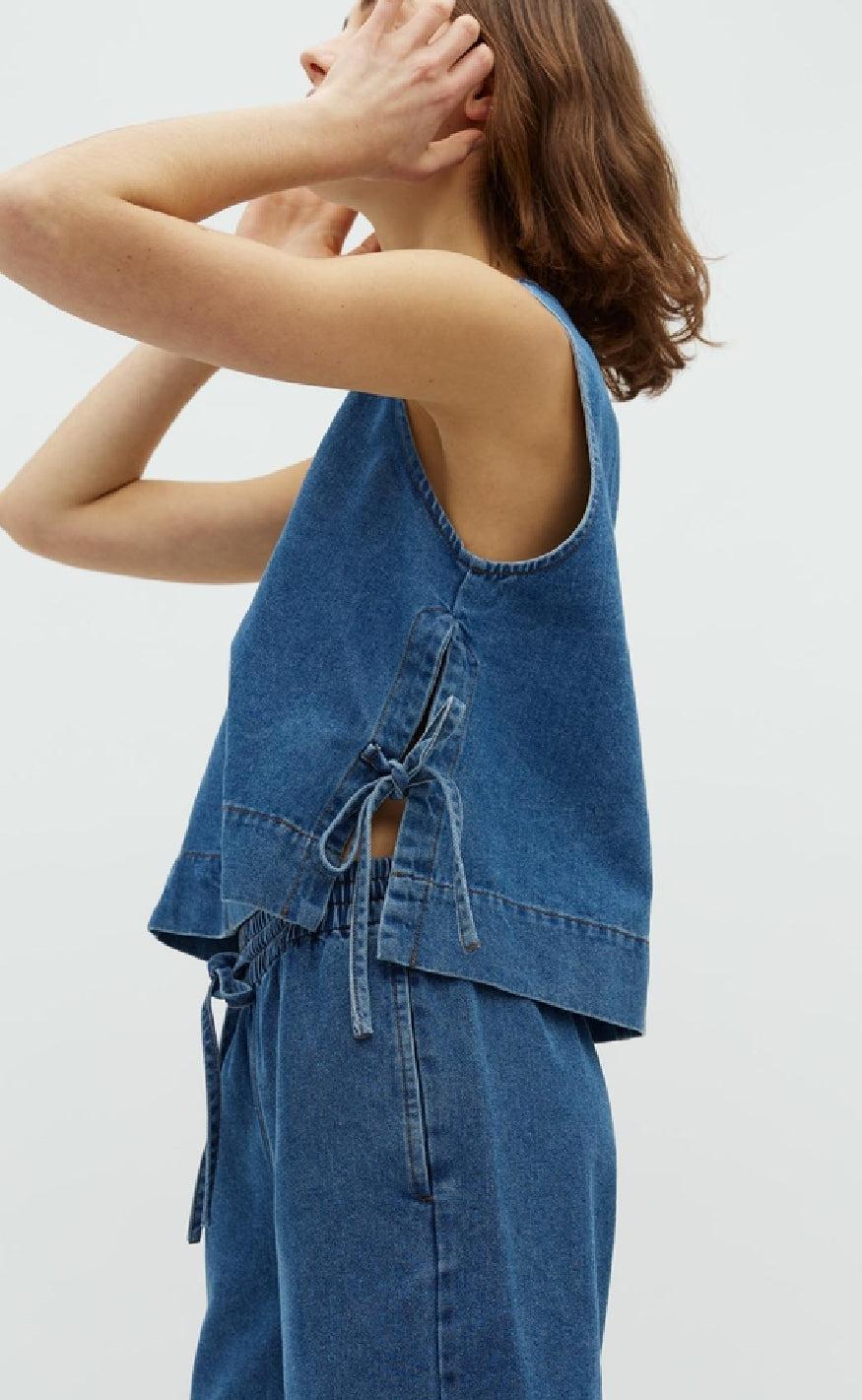 Global Funk Top - Ribba - Mid Vintage Blue