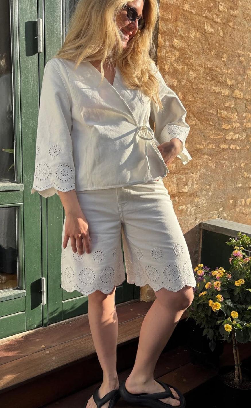 Global Funk Bluse - Sunany-G - White
