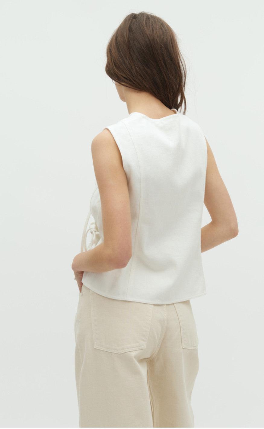 Global Funk Top - Ciana Scallop-G - White