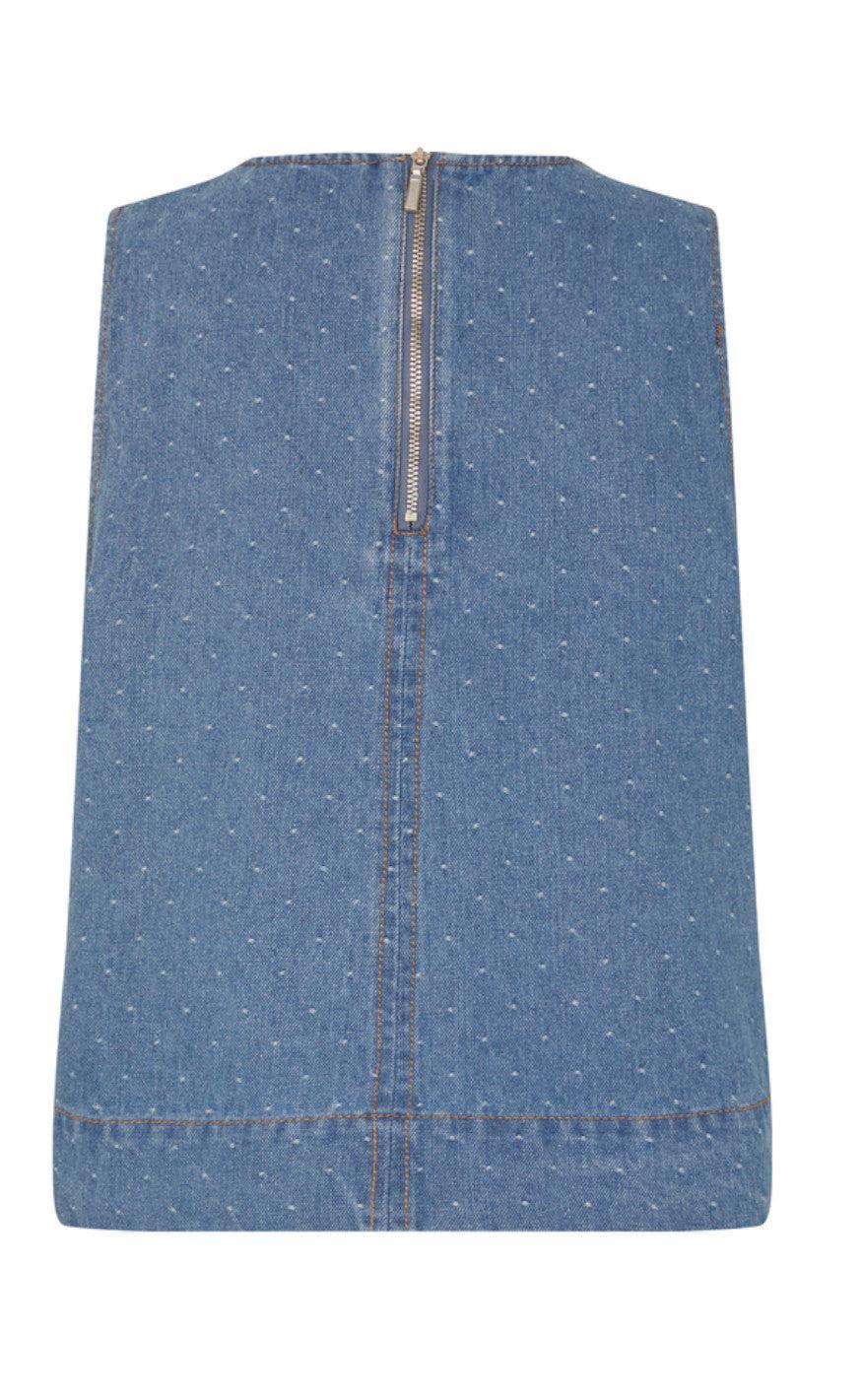 Global Funk Top - Rihne-G - Midt Blue Dot