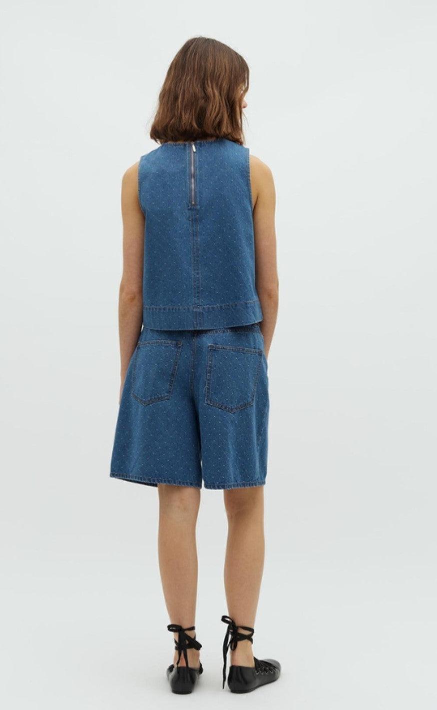 Global Funk Top - Rihne-G - Midt Blue Dot