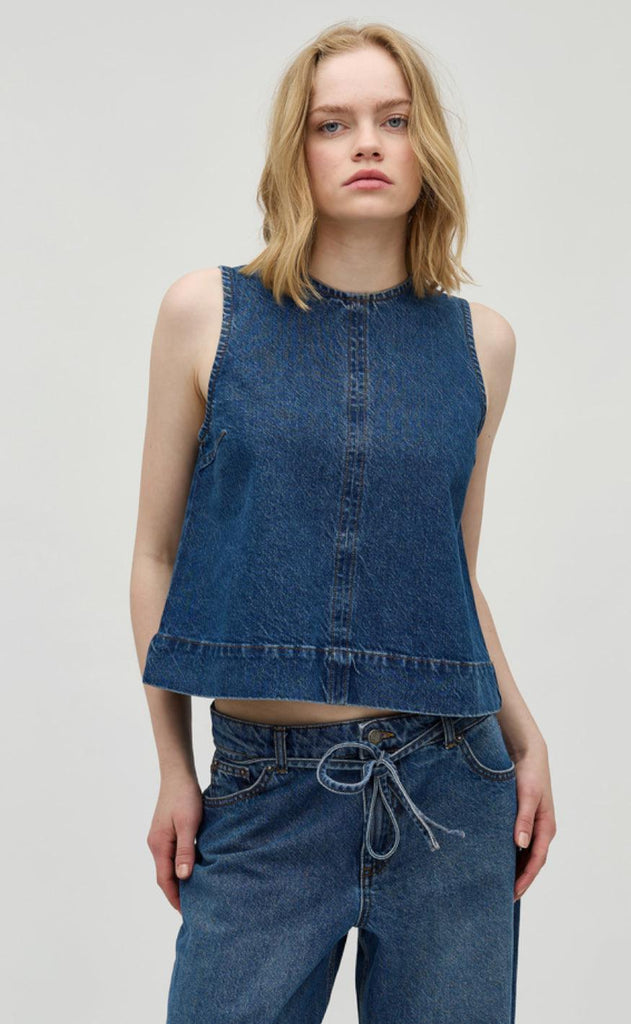 Global Funk Top - Rihne-G - Vintage Blue Wash