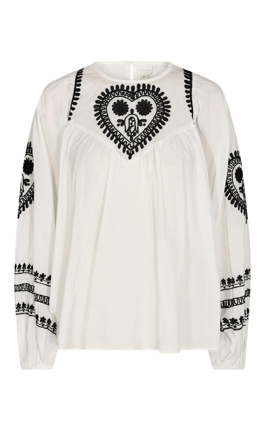 Gossia Blouse - Hazel - Off White/Black