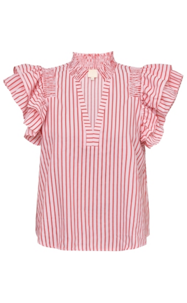 Gossia Bluse - Dalila - Cream Red Stripes