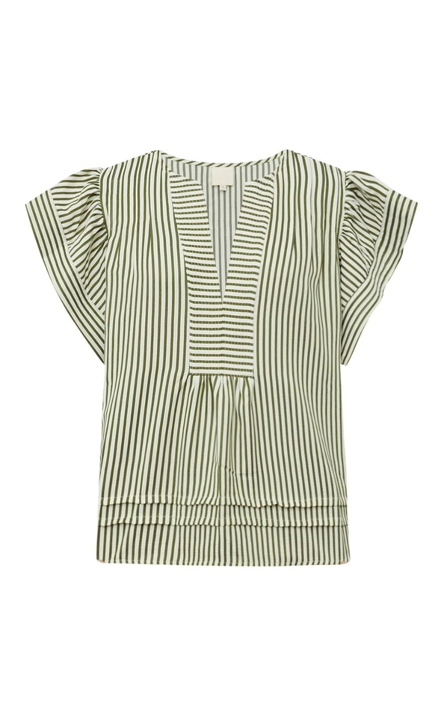 Gossia Bluse - Minka - Creme Army Stripes