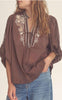 Gossia Bluse - Noura - Brown-Creme