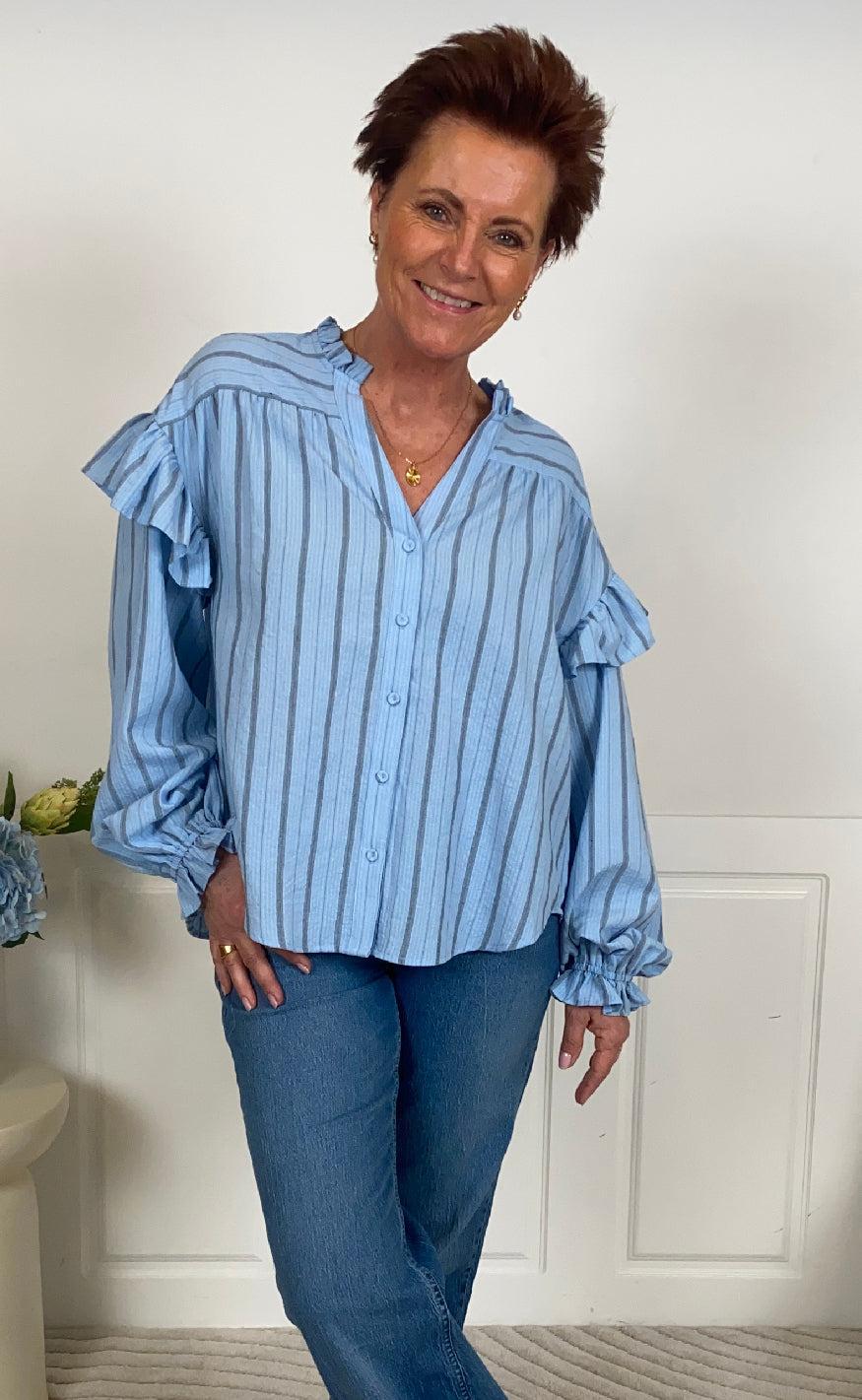 Gossia Bluse - Rami - Blue Stripes