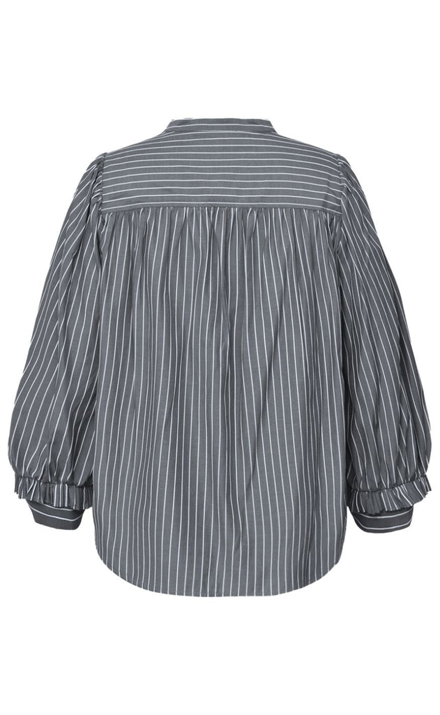 Gossia Bluse - Sia - Grey/White Stripes