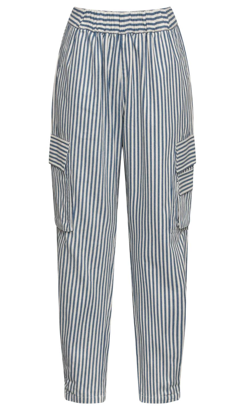 Gossia Bukser - Malle - Blue Creme Stripes