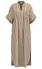 Gossia Kjole - Alexa - Creme Brown Stripes