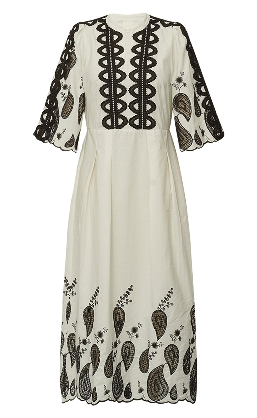 Gossia Kjole - Safina - Creme/Brown