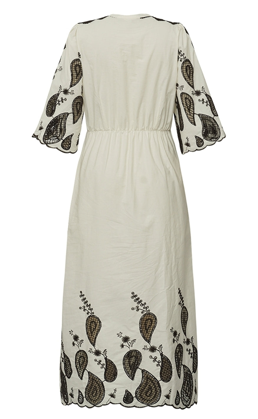 Gossia Kjole - Safina - Creme/Brown