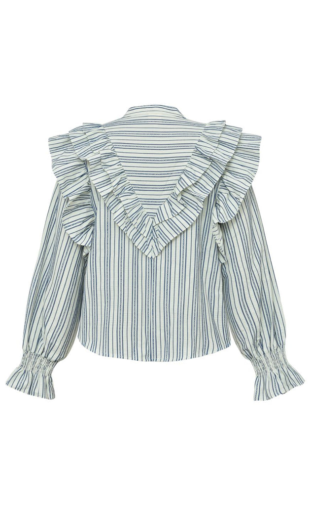 Gossia Skjorte - Coco - Blue/Offwhite Stripes