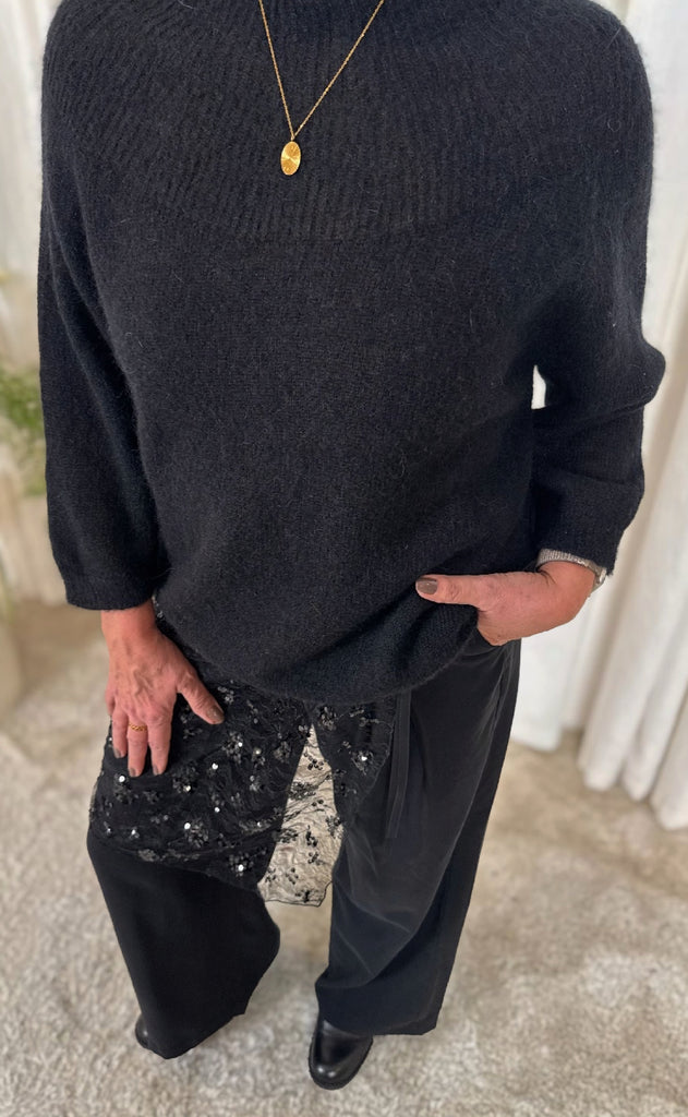 Gossia Striktrøje - Amelia - Black