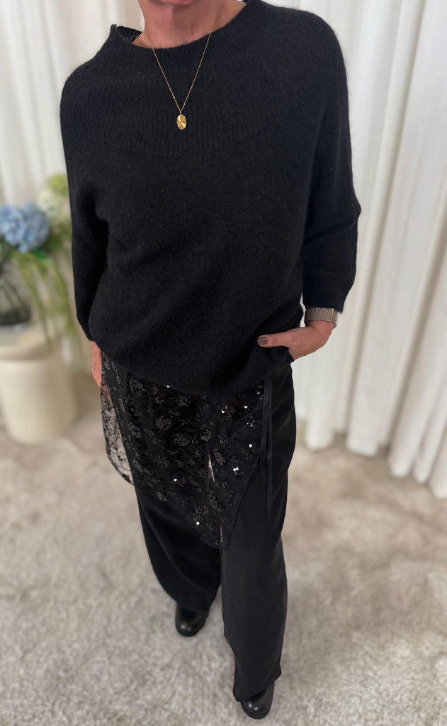 Gossia Striktrøje - Amelia - Black