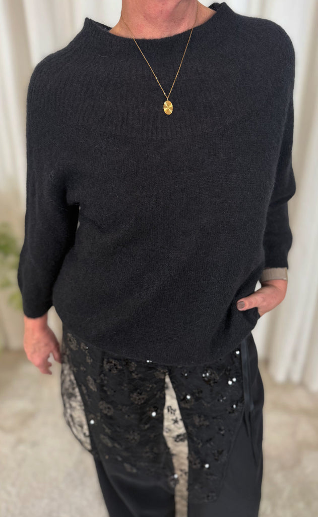 Gossia Striktrøje - Amelia - Black