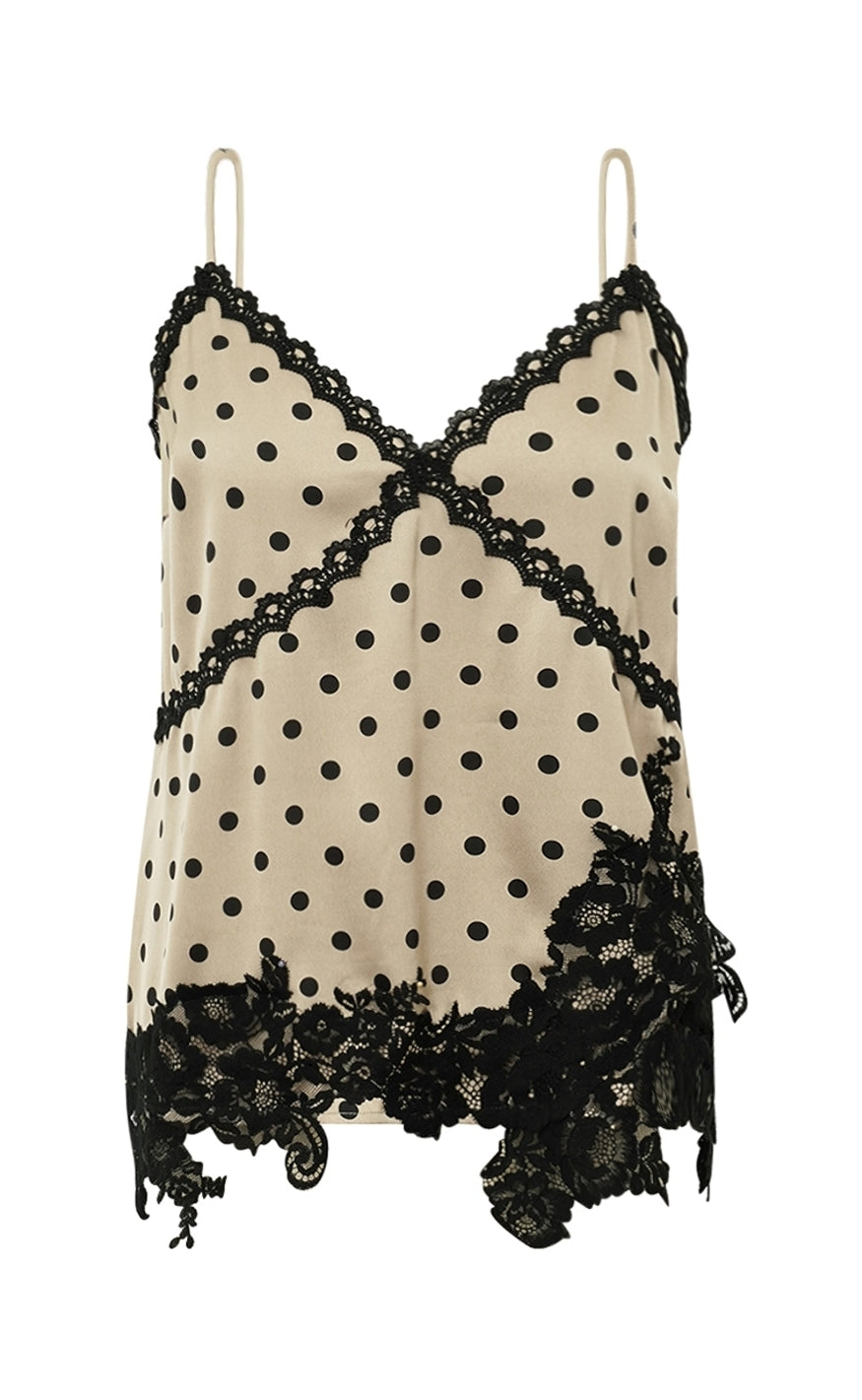 Gossia Top - Dagny Jo - Latte Black Dots