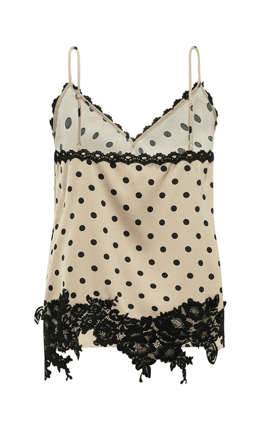 Gossia Top - Dagny Jo - Latte Black Dots