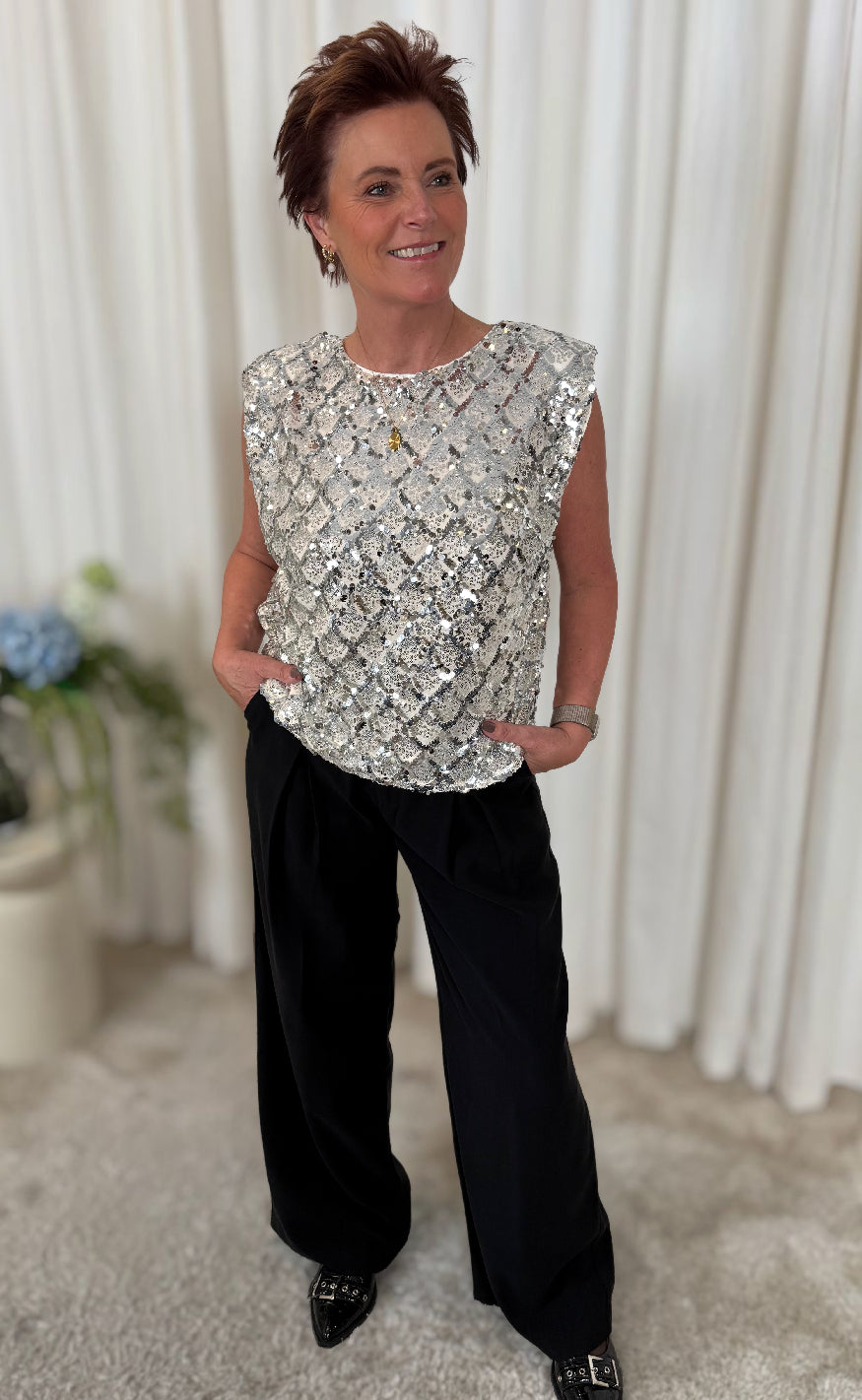 Gossia Top - Holly - Silver