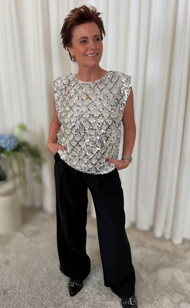 Gossia Top - Holly - Silver