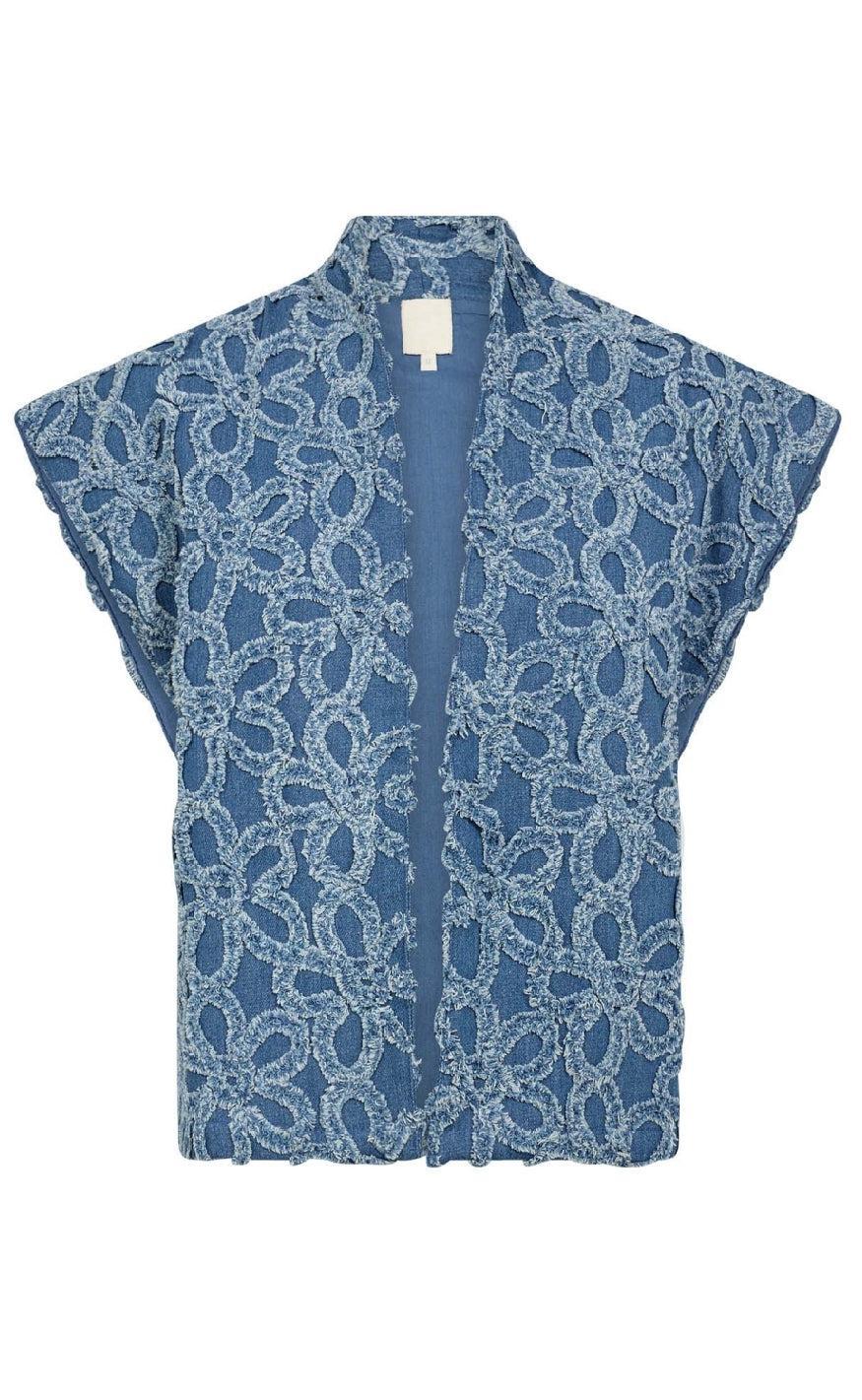 Gossia Vest - Nena - Denim Flowers