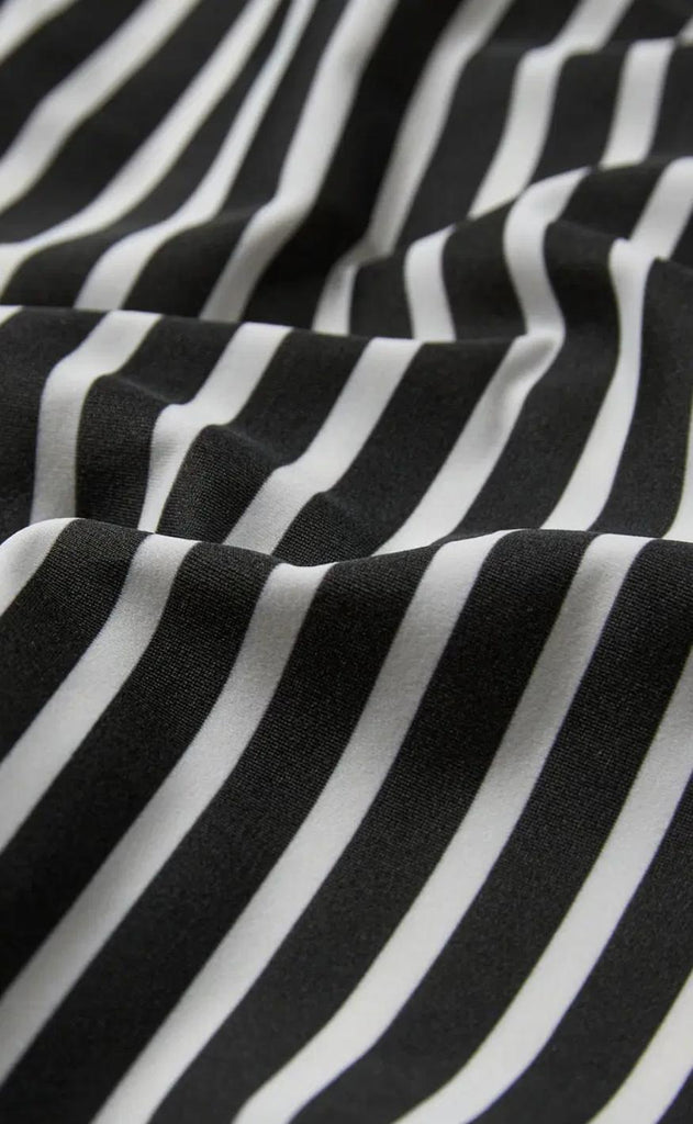 H2O Badedragt - Stripe Swim - Black