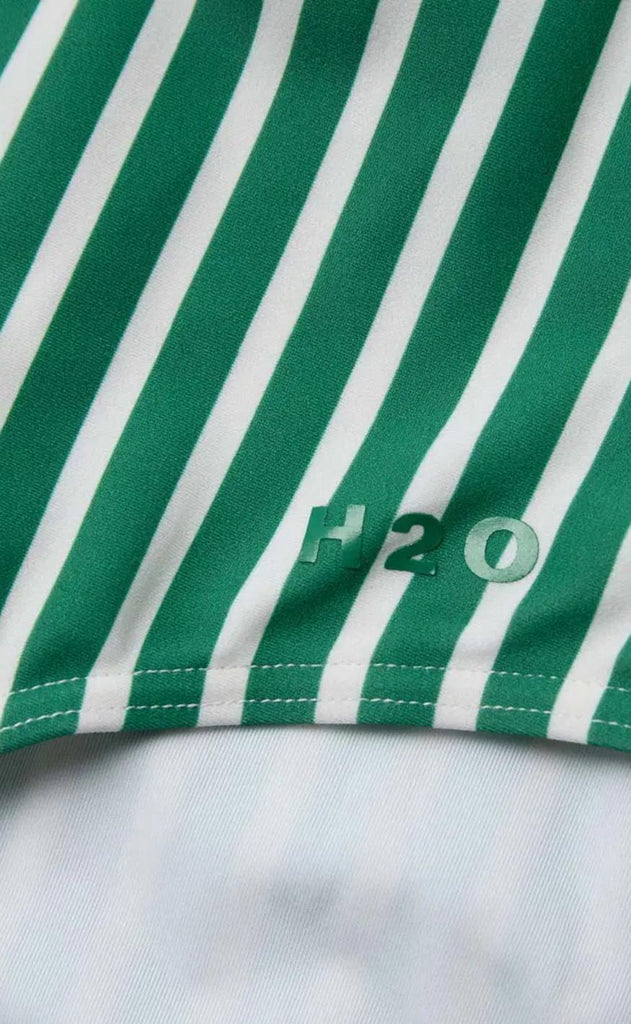 H2O Badedragt - Stripe Swim - Posy Green