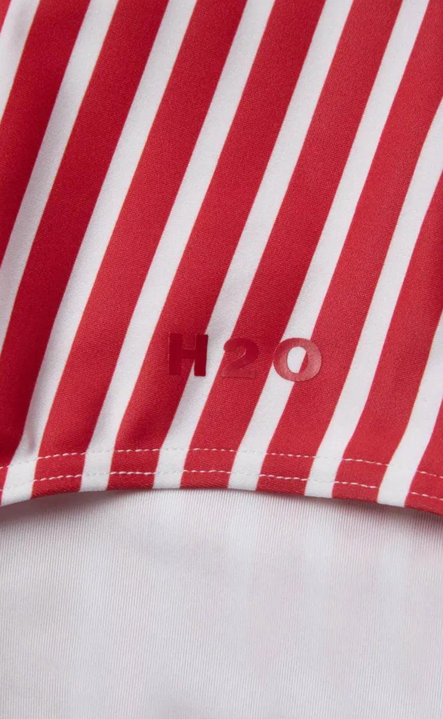 H2O Badedragt - Stripe Swim - Red