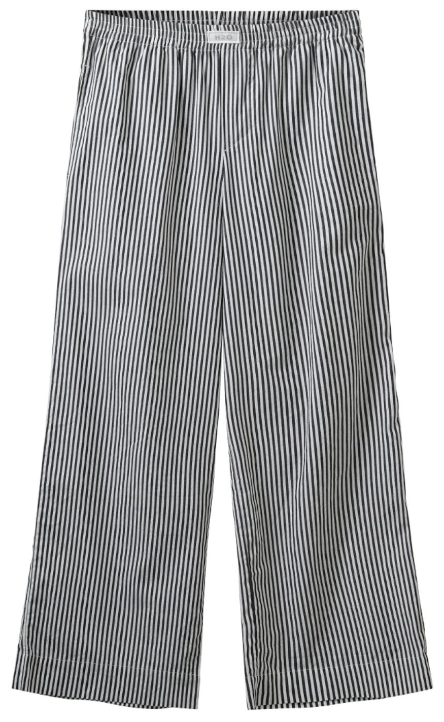 H2O Bukser - Rønne Essential - Black/White Stripe