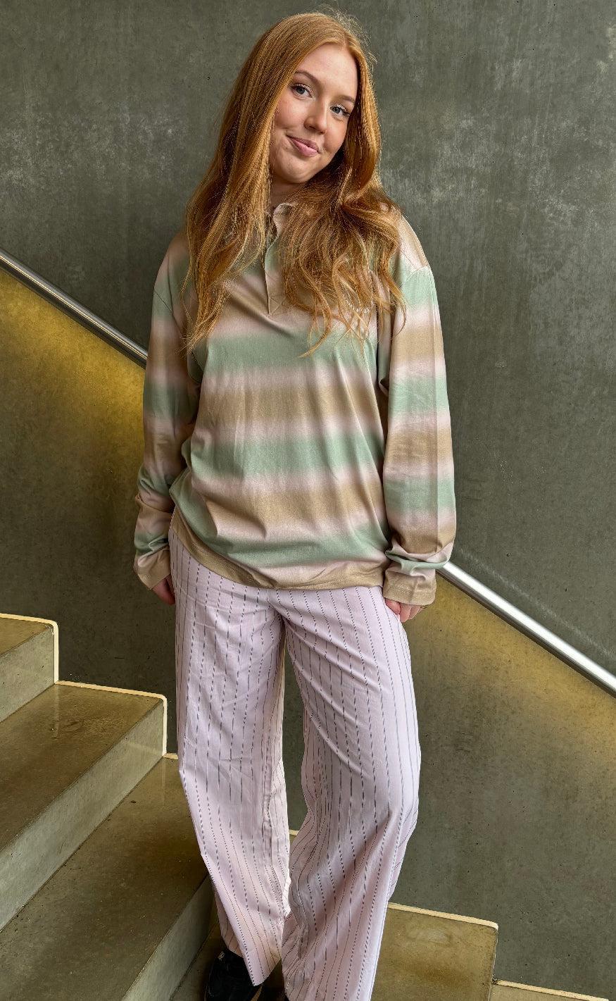H2O Fagerholt Bukser - Holiday - Dusty Rose Stripe