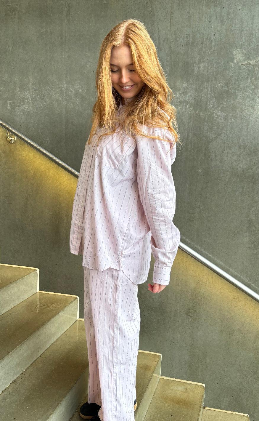 H2O Fagerholt Skjorte - Holiday - Dusty Rose Stripe