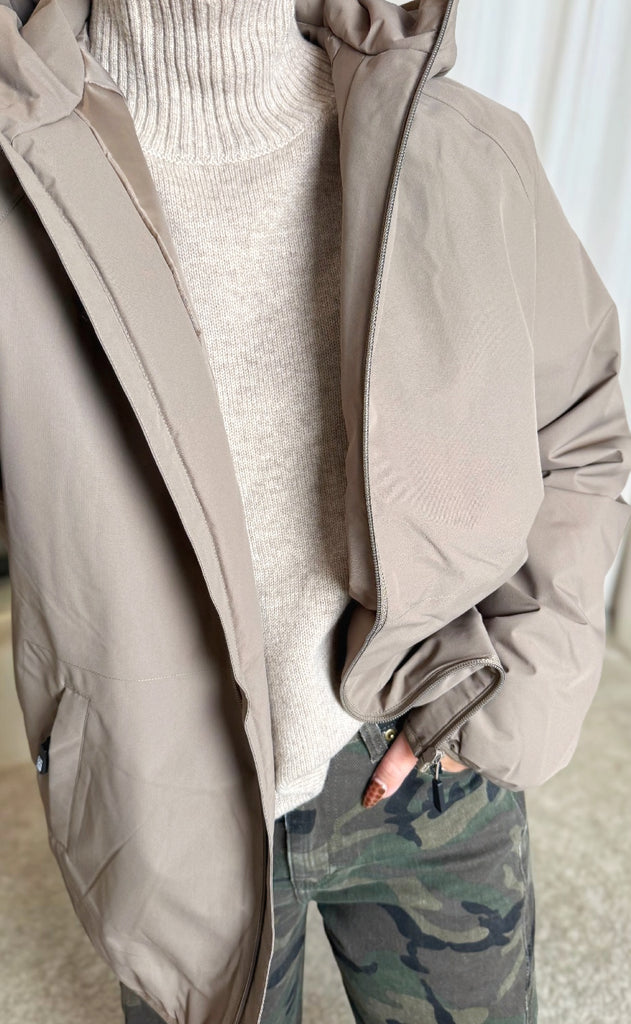 H2O Jakke - Læsø Padded - Warm Grey