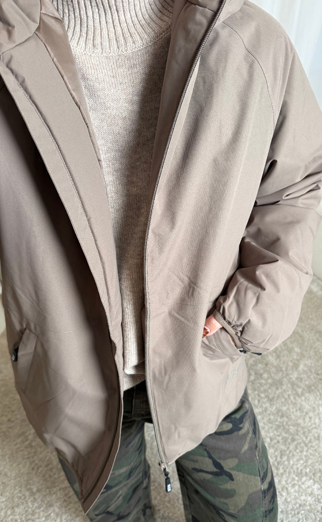 H2O Jakke - Læsø Padded - Warm Grey