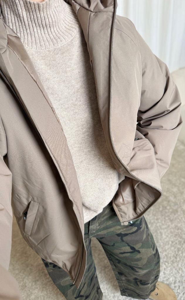 H2O Jakke - Læsø Padded - Warm Grey