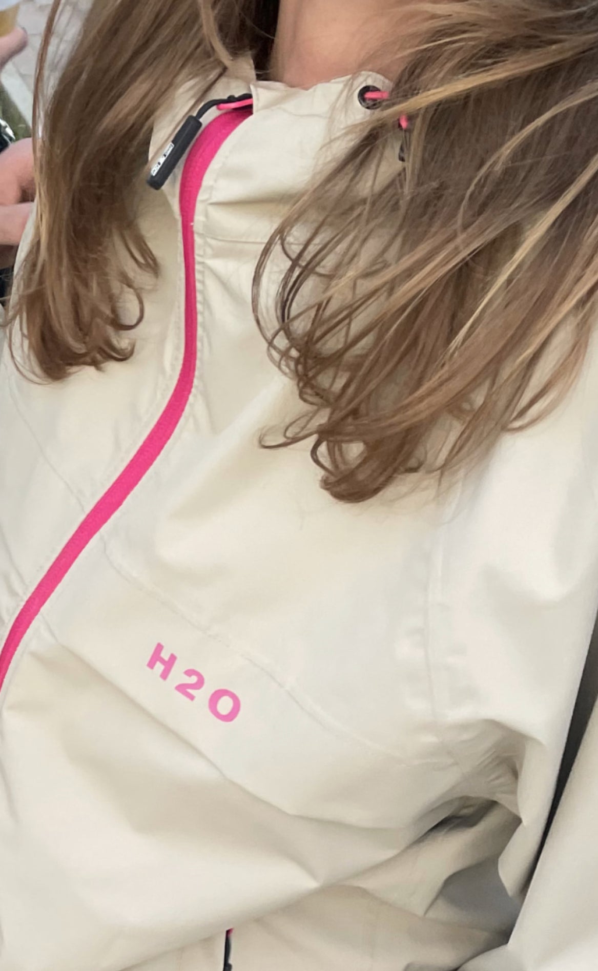 H2O Regnjakke - Rømø Festival - Warm Grey/Wild Pink