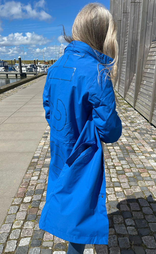 H2O Regnjakke - Rømø Long Unisex - Blue