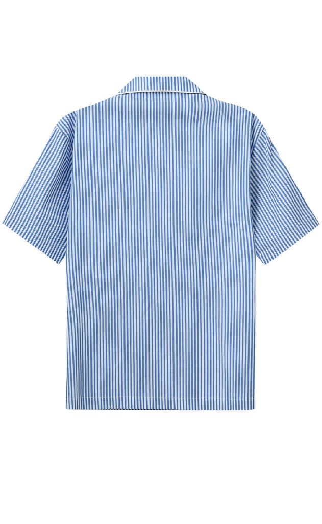 H2O Skjorte - Rønne Essential - Blue/White Stripe